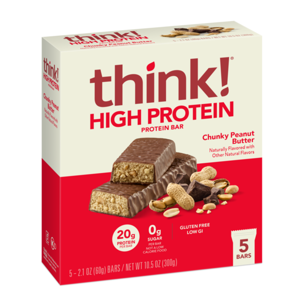 think! Chunky Peanut Butter Chocolate High Protein Bars  DestGlow