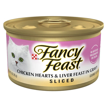 Purina Fancy Feast Sliced Chicken Hearts and Liver Feast Wet Cat Food  DestGlow