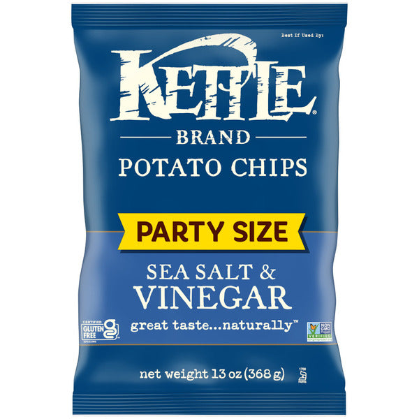 Kettle Brand Party Size Sea Salt &amp; Vinegar Potato Chips  DestGlow