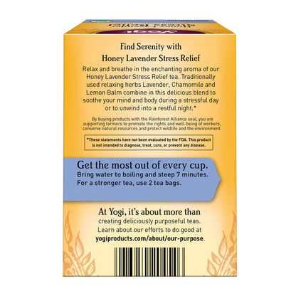 Yogi Tea Herbal Tea, Honey Lavender Stress Relief, Caffeine Free