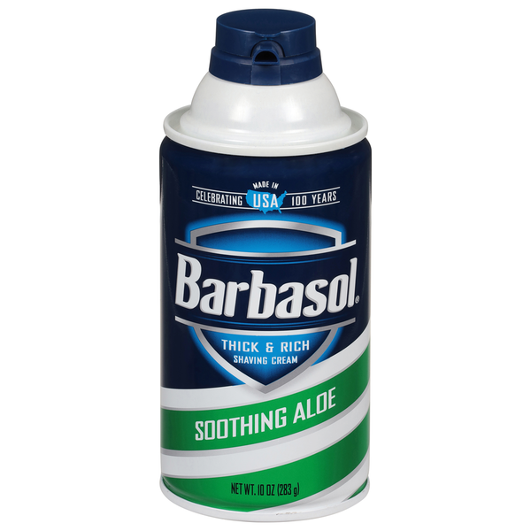 Barbasol Thick &amp; Rich Soothing Aloe Shaving Cream  DestGlow