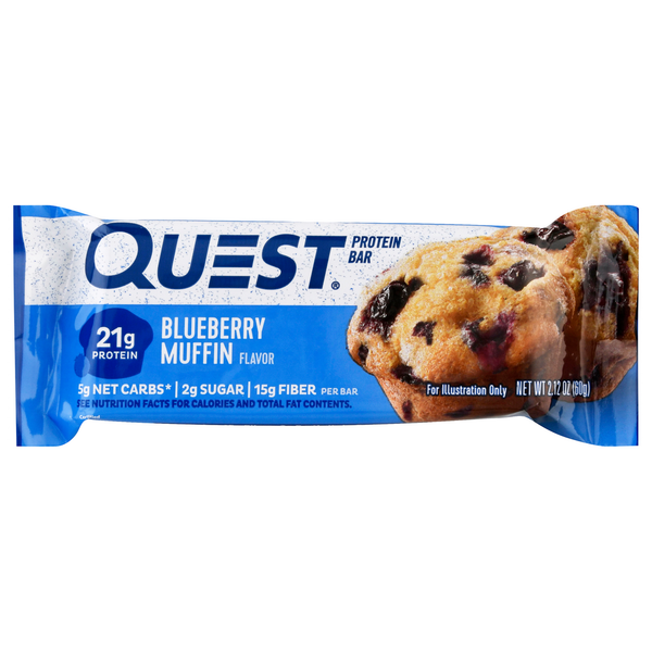 Quest Protein Bar, Blueberry Muffin Flavor  DestGlow