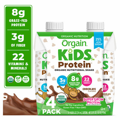 Orgain Organic Kids Nutritional Shake, 22 Vitamins &amp; Minerals - Chocolate