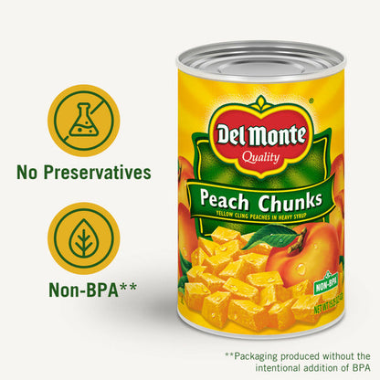 Del Monte Yellow Cling Peach Chunks in Heavy Syrup  DestGlow