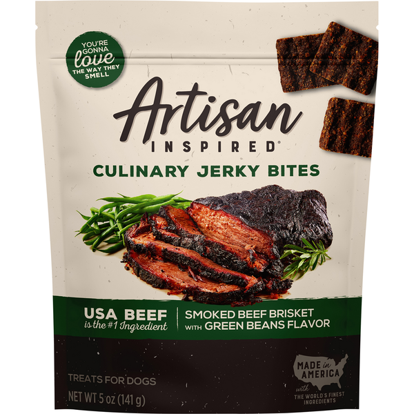 Artisan Inspired Treats for Dogs, Smoked Beef Brisket with Green Beans Flavor  DestGlow