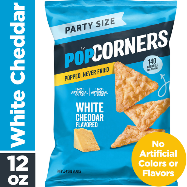PopCorners Popped Corn Snacks White Cheddar Flavored  DestGlow