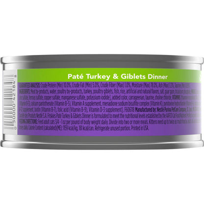Purina Friskies Pate Wet Cat Food, Turkey &amp; Giblets Dinner
