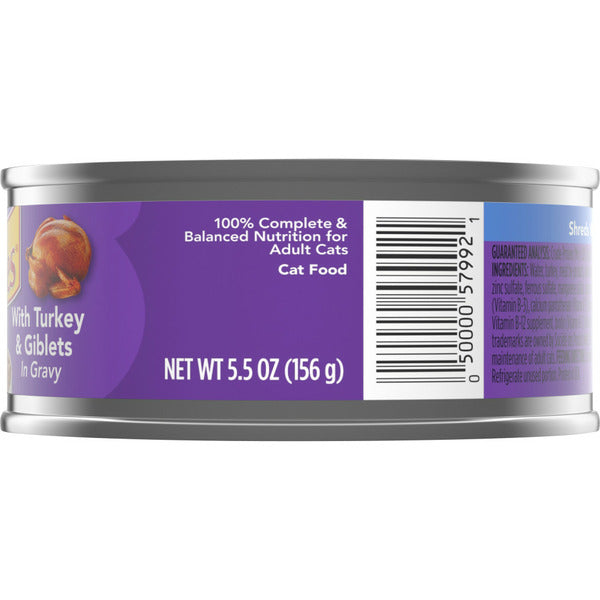 Purina Friskies Gravy Wet Cat Food, Shreds With Turkey &amp; Giblets in Gravy