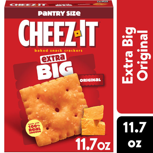 Cheez-It Extra Big Cheese Crackers, Baked Snack Crackers, 11.7 oz  DestGlow