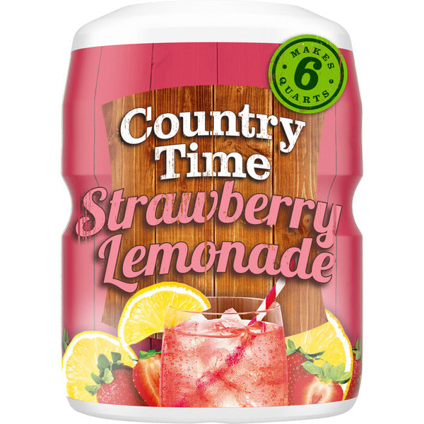Country Time Strawberry Lemonade Naturally Flavored Powdered Drink Mix  DestGlow