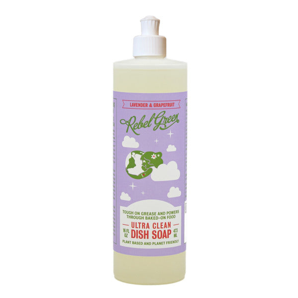 Rebel Green Lavender &amp; Grapefruit Dish Soap  DestGlow