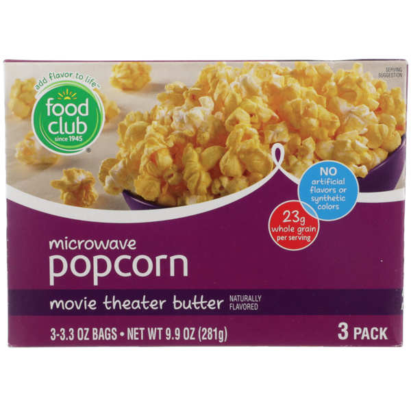 Food Club Movie Theater Butter Microwave Popcorn  DestGlow