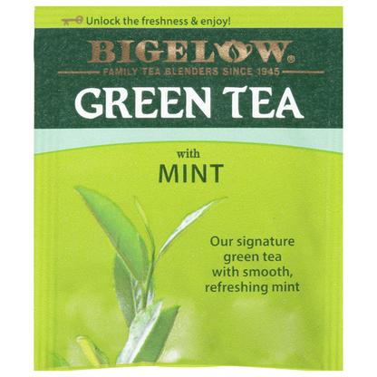 Bigelow Green Tea with Mint 20 TB, 20 individually wrapped tea bags