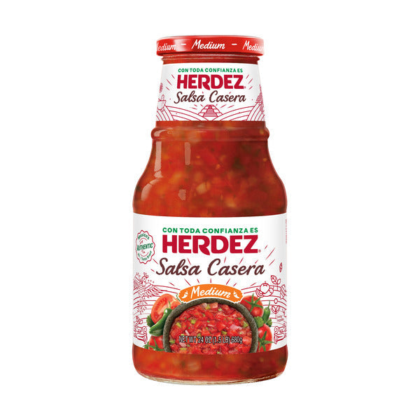 HERDEZ Salsa Casera Medium, 24 OZ  DestGlow