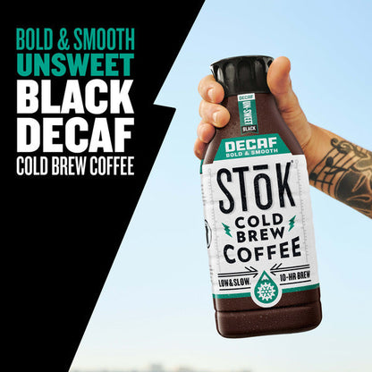 SToK Decaf Bold &amp; Smooth Unsweetened Cold Brew Coffee, Ready to Drink Bottled Coffee, 48 fl oz  DestGlow