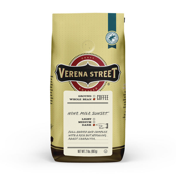 Verena Street Coffee Nine Mile Sunset, Dark Roast, Whole Bean Coffee  DestGlow