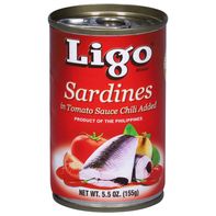 Ligo Sardines, in Tomato Sauce, Chili Added️  DestGlow
