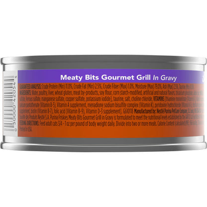Purina Friskies Gravy Wet Cat Food, Meaty Bits Gourmet Grill