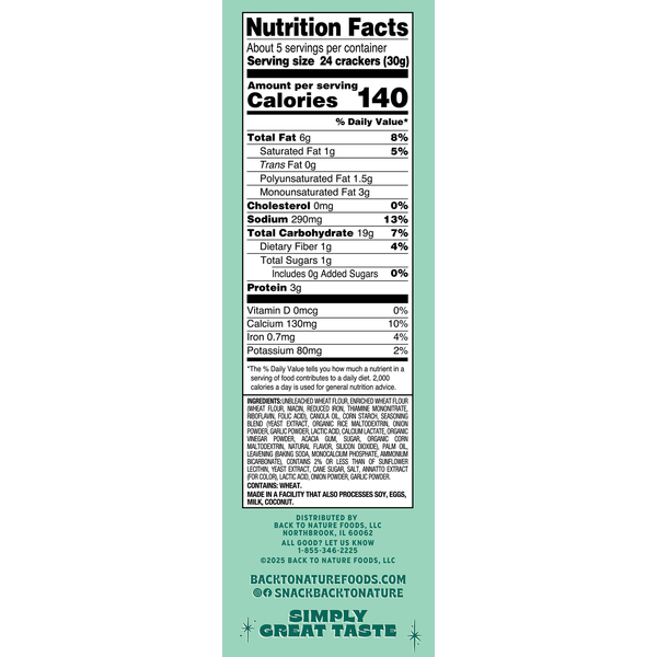 Back to Nature Cheezy Crackers  DestGlow