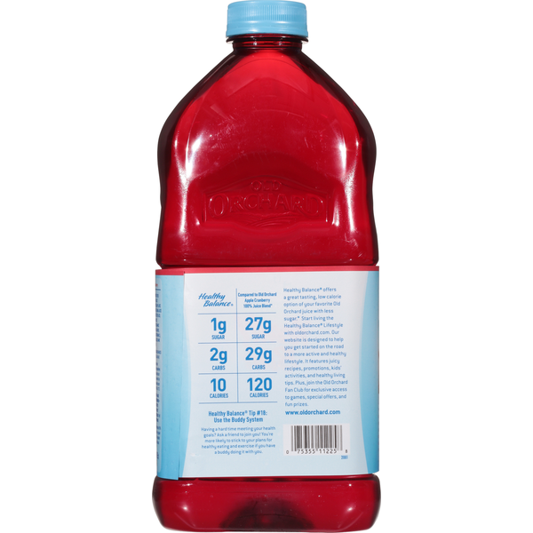 Old Orchard Healthy Balance Apple Cranberry Juice Cocktail  DestGlow