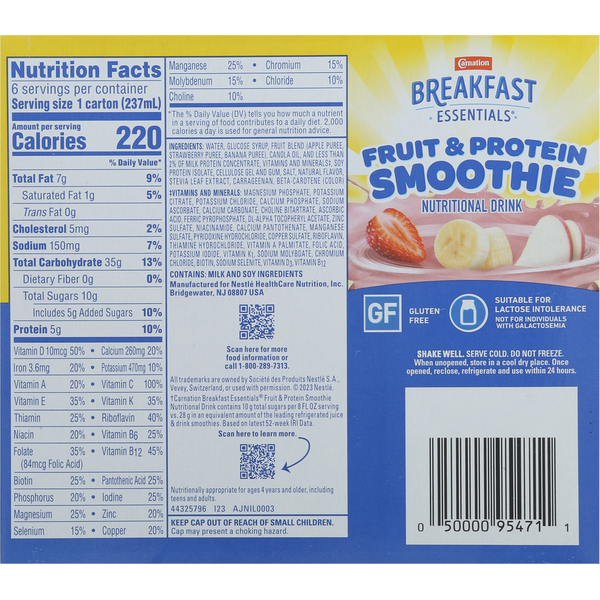 Carnation Breakfast Essentials Nutritional Drink, Strawberry Banana  DestGlow