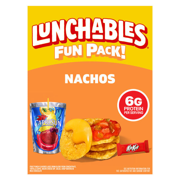 Lunchables Nachos Cheese Dip &amp; Salsa Kids Lunch Snack Meal Kit with Capri Sun &amp; Kit Kat