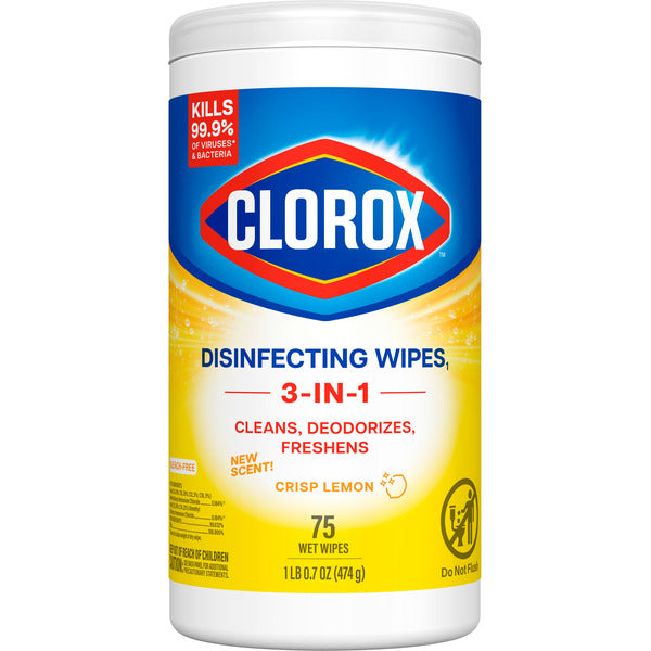 Clorox Disinfecting Wipes, Bleach Free Cleaning Wipes, Crisp Lemon  DestGlow