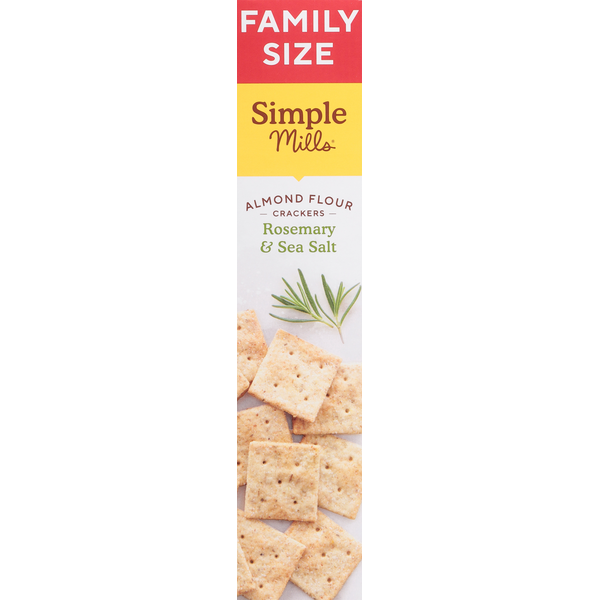 Simple Mills  Almond Flour Crackers, Rosemary &amp; Sea Salt, Family Size  DestGlow