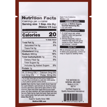 Watkins Brown Gravy, Organic