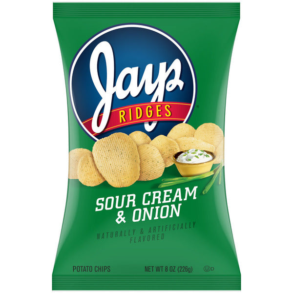 Jays Ridges Sour Cream &amp; Onion Flavored Potato Chips  DestGlow
