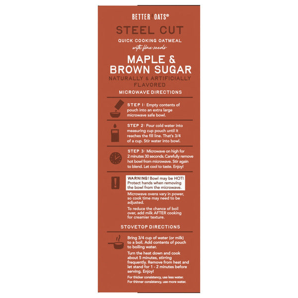 Better Oats Steel Cut Maple &amp; Brown Sugar Oatmeal  DestGlow