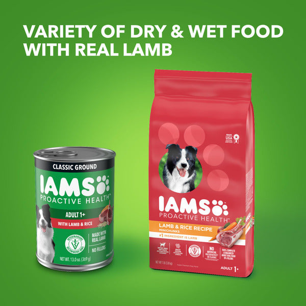 IAMS Proactive Health Adult Wet Dog Food Classic Ground with Lamb &amp; Whole Grain Rice