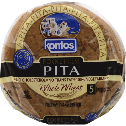 Kontos Pita, Pocket-Less, Whole Wheat