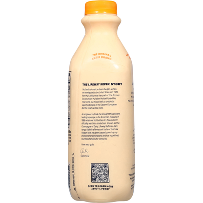 Lifeway Lactose Free Cultured Whole Milk Peach Kefir