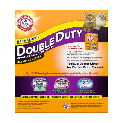 Arm &amp; Hammer Double Duty Dual Advanced Odor Control Scented Clumping Cat Litter