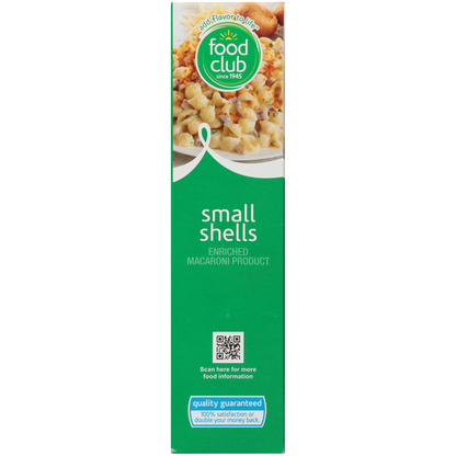 Food Club Enriched Macaroni Product, Small Shells