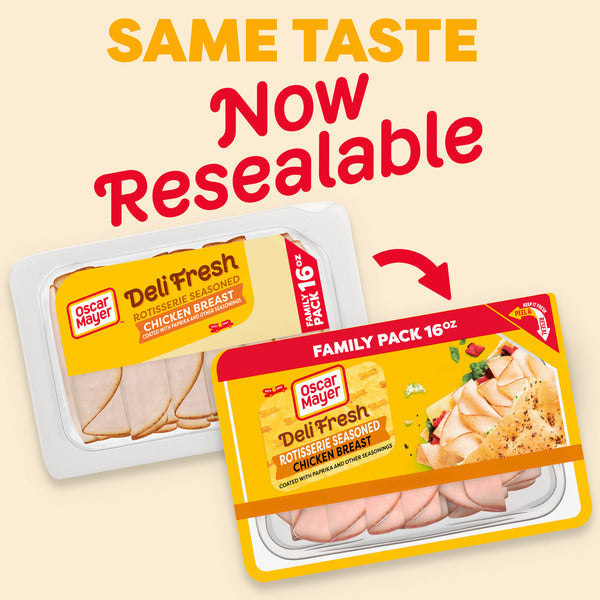 Oscar Mayer Deli Fresh Rotisserie Seasoned Chicken Breast Sandwich Lunch Meat Family Size