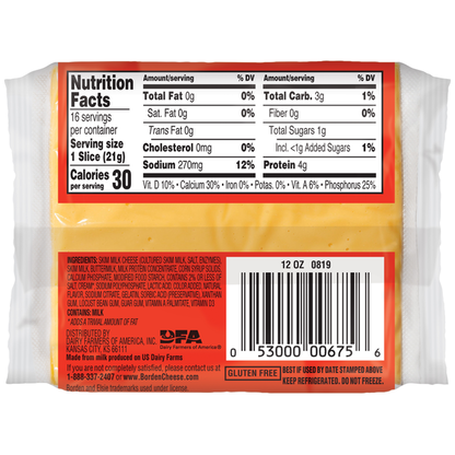 Borden Fat Free Singles, American