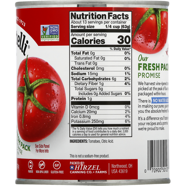 Dei Fratelli Tomato, Puree  DestGlow