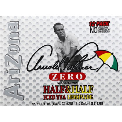 AriZona Iced Tea/Lemonade, Half &amp; Half, Zero, 12 Pack