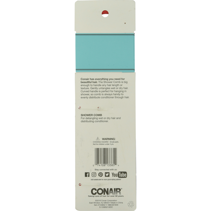 Conair Shower Comb, Detangle &amp; Smooth