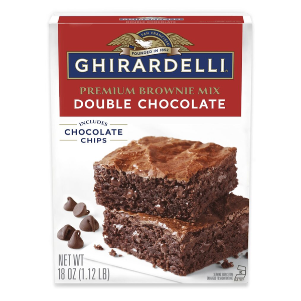 GHIRARDELLI Double Chocolate Premium Brownie Mix, Includes Chocolate Chips  DestGlow