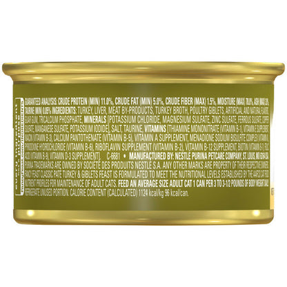 Purina Fancy Feast Turkey &amp; Giblets Feast Classic Paté Wet Cat Food
