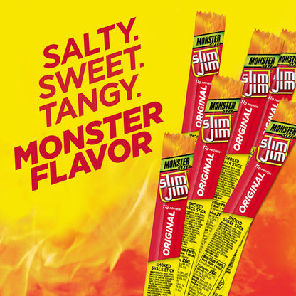 Slim Jim Monster Smoked Meat Sticks, Original Flavor