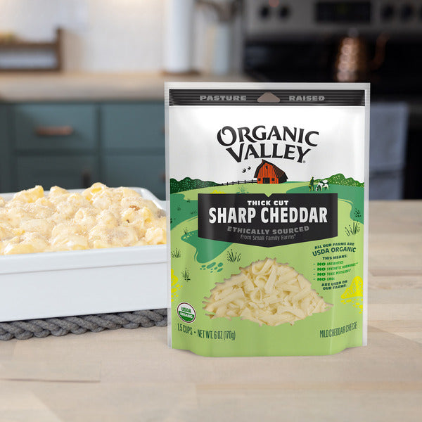Organic Valley® Shredded Sharp Cheddar Cheese  DestGlow