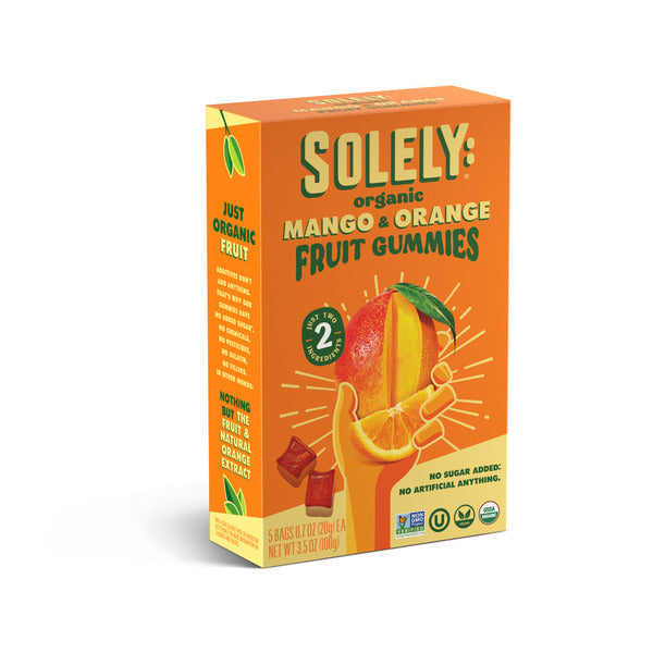 Solely: Whole Fruit Gummies Mango &amp; Orange, Organic, Multipack  DestGlow
