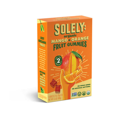 Solely: Whole Fruit Gummies Mango &amp; Orange, Organic, Multipack