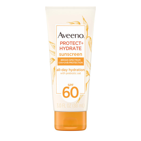 Aveeno Protect + Hydrate Body Sunscreen Lotion with SPF 60, 3.0 fl. oz  DestGlow