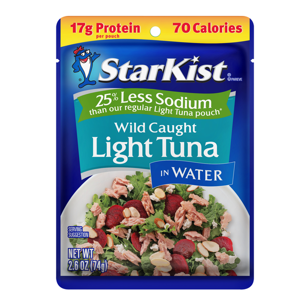 StarKist 25% Less Sodium Light Tuna in Water Pouch  DestGlow