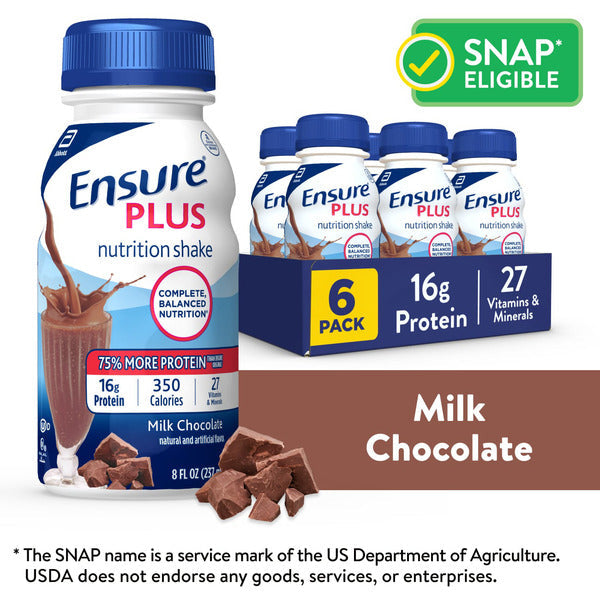 Ensure Plus Nutrition Shake Milk Chocolate Ready-to-Drink Bottles  DestGlow
